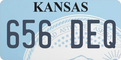 KS license plate 656DEQ