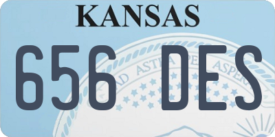 KS license plate 656DES