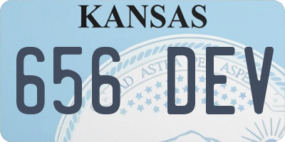 KS license plate 656DEV