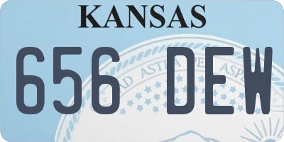 KS license plate 656DEW