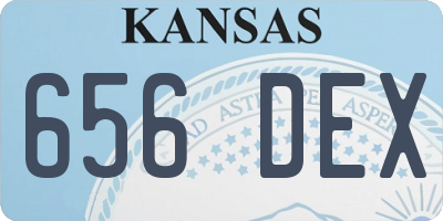 KS license plate 656DEX