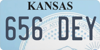 KS license plate 656DEY