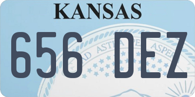 KS license plate 656DEZ