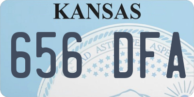 KS license plate 656DFA