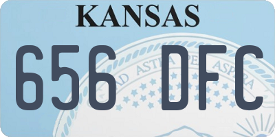 KS license plate 656DFC