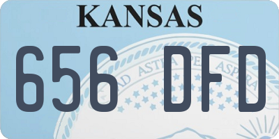 KS license plate 656DFD