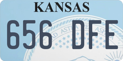 KS license plate 656DFE