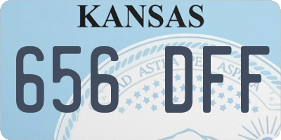 KS license plate 656DFF