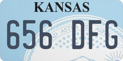 KS license plate 656DFG
