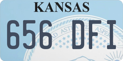 KS license plate 656DFI