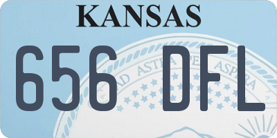 KS license plate 656DFL