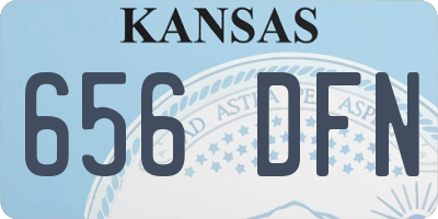 KS license plate 656DFN