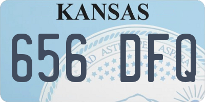 KS license plate 656DFQ