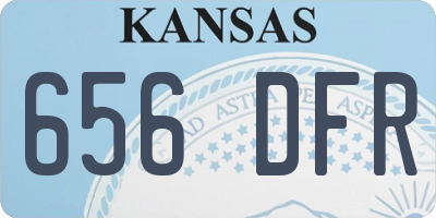 KS license plate 656DFR