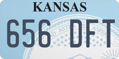 KS license plate 656DFT