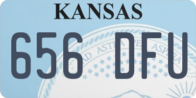 KS license plate 656DFU