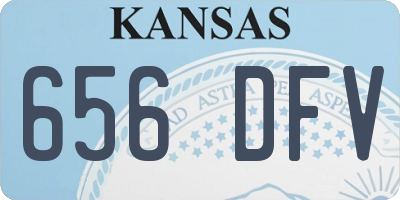KS license plate 656DFV