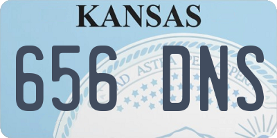 KS license plate 656DNS