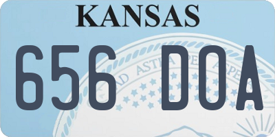 KS license plate 656DOA
