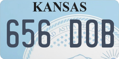 KS license plate 656DOB