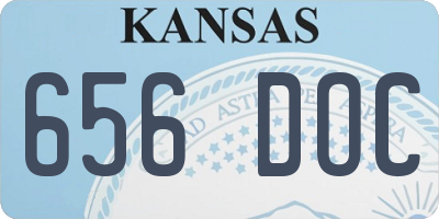 KS license plate 656DOC