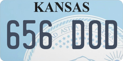 KS license plate 656DOD