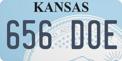 KS license plate 656DOE