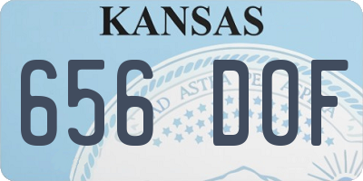 KS license plate 656DOF