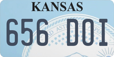 KS license plate 656DOI