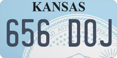 KS license plate 656DOJ