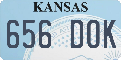 KS license plate 656DOK