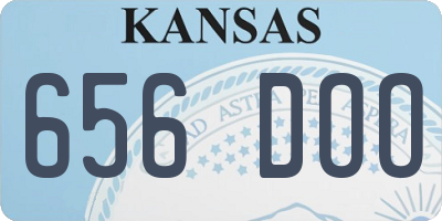 KS license plate 656DOO