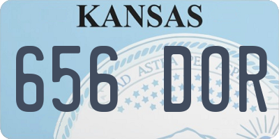 KS license plate 656DOR