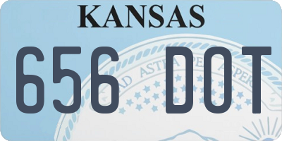 KS license plate 656DOT