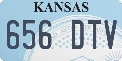 KS license plate 656DTV