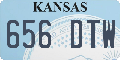 KS license plate 656DTW