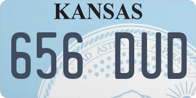KS license plate 656DUD
