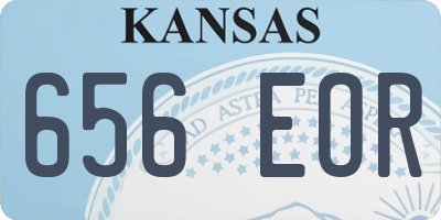 KS license plate 656EOR