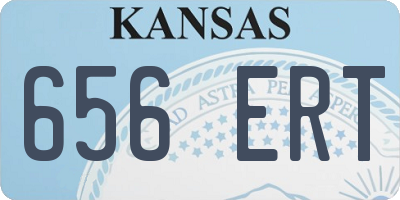 KS license plate 656ERT