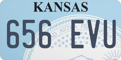 KS license plate 656EVU