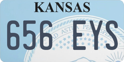 KS license plate 656EYS