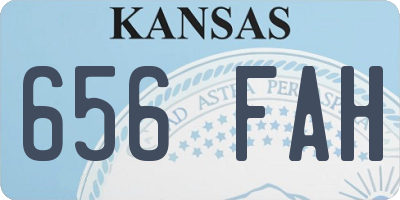 KS license plate 656FAH