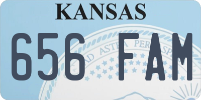 KS license plate 656FAM