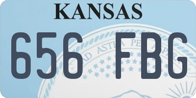 KS license plate 656FBG