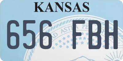 KS license plate 656FBH