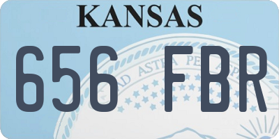 KS license plate 656FBR