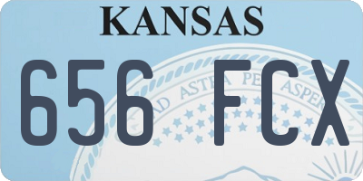 KS license plate 656FCX