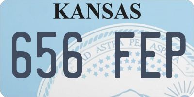 KS license plate 656FEP