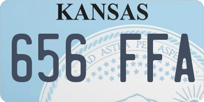 KS license plate 656FFA