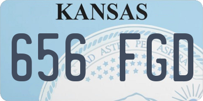 KS license plate 656FGD